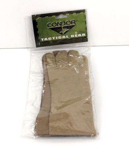 New condor 207-003 fire resistant nomex tactical aviator flight gloves tan med for sale