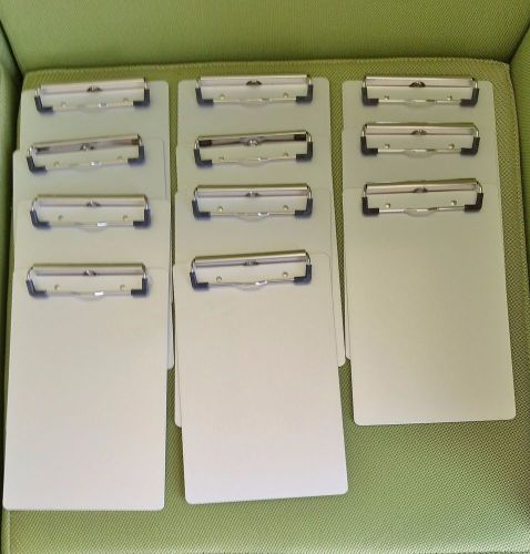 Lot of 11 Saunders Aluminum Clipboard with Low Profile Clip, Size 9.8 x 6.5 in