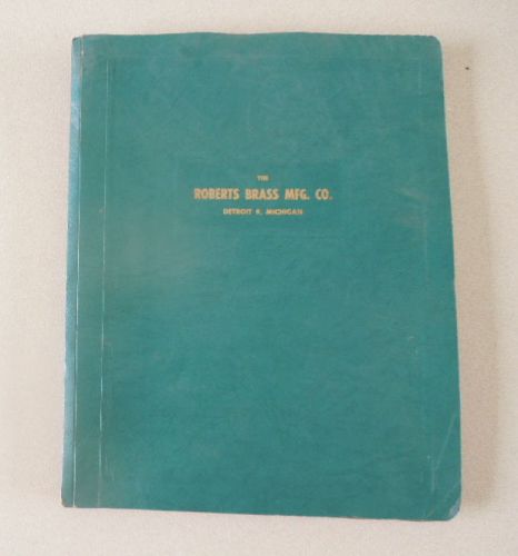 1950 ROBERTS BRASS MFG. CO BOOK  w/ORIGINAL B&amp;W PLANT PHOTOGRAPHS ~ DETROIT, MI