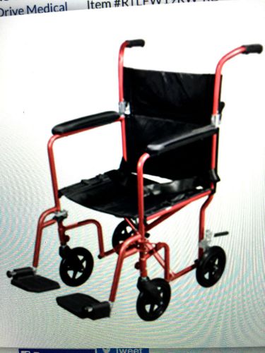 Deluxe Fly-Weight Aluminum Transport Chair with Removable Casters