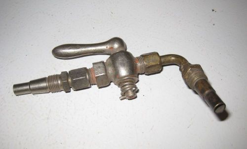 Vintage Solid Brass &amp; Nickel Lever Valve and fittings