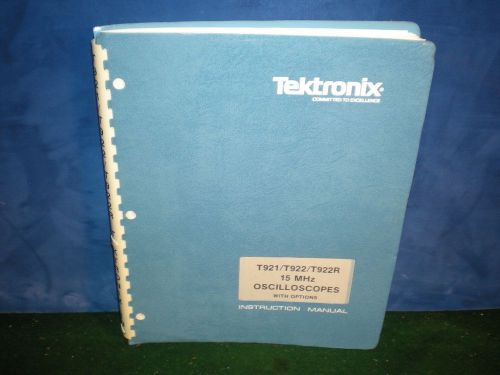 Tektronix Instruction Manual book T921 T922 T922R 15MHz OSCILLOSCOPE options