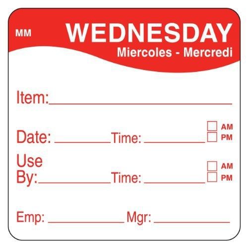 DayMark IT1100353 MoveMark Day of the Week Removable Label, Wednesday,