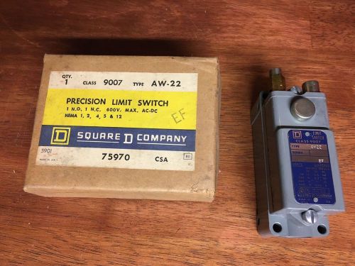 Square D 9007 AW-22 Precision Limit Switch New Old Stock NIB