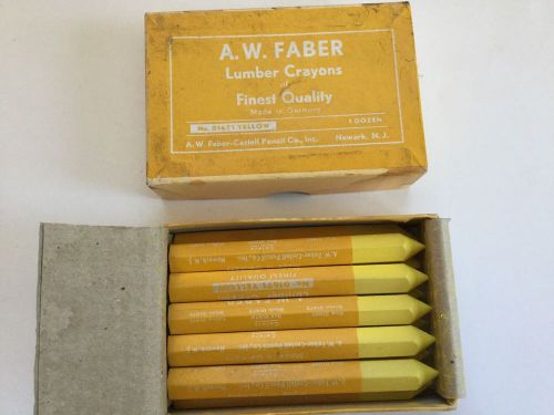 A W Faber Lumber Crayons 11 Yellow In Box