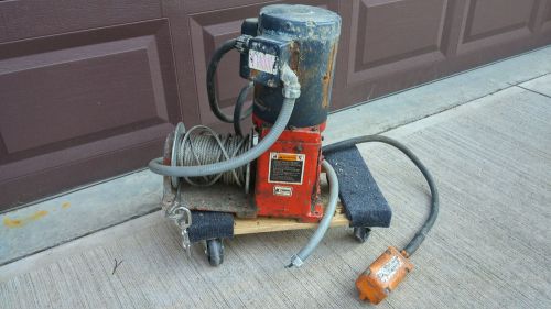 Thern Electric Winch Hoist - Model #4771 - with stainless steel hook and cable