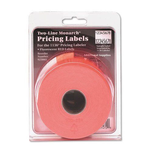 Monarch PAXAR Two-Line Easy-Load Pricemarker Labels 0.625 x 0.875 Inches Fluo...