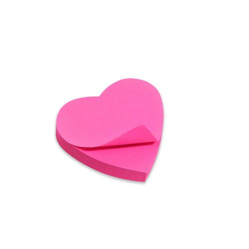 Post-it Pink Heart Note 7cm x 7cm Self Adhesive Pads 120 sheets