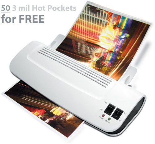 New zoomyo 9&#034; hot &amp; cold laminator kit z 9-5 includes 50 x 3 mil hot pockets, for sale