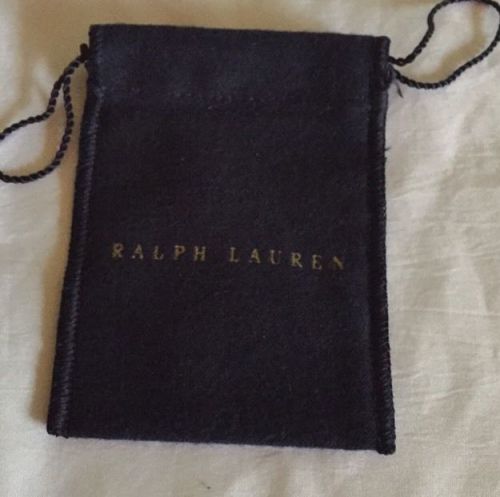 ralph lauren   3&#034;x3.25” Jewelry Pouches Velvet  Touch Gift Bag Navy