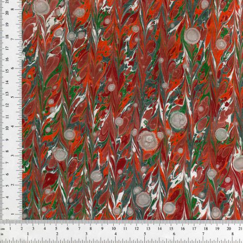 Hand Marbled Paper on Gauze 29x39cm 11x15in Bookbinding Bindery Endpapers