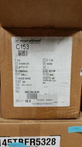 Marathon electric motor c153 1/3hp 1800rpm 48 frame generalpurpose 1ph 5kc36ln30 for sale