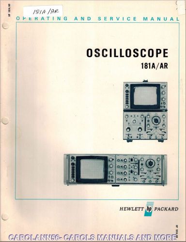 HP Manual 181A AR OSCILLOSCOPE