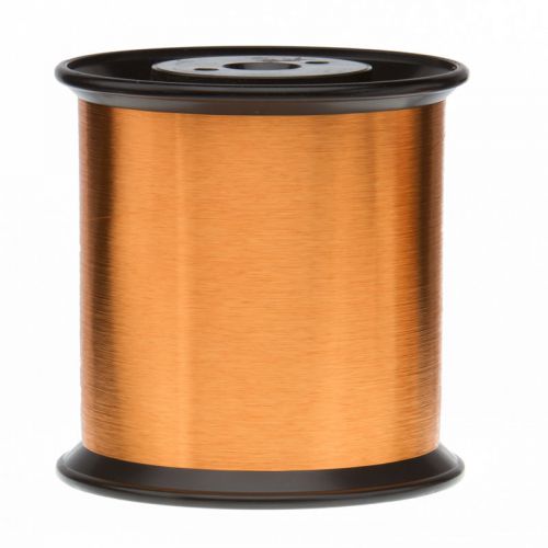 43 AWG Gauge Heavy Formvar Copper Magnet Wire 4.08lbs 0.0026&#034; 105C Amber MW-15-C