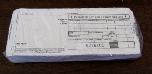 100 BANKCARD SALES SLIP 3 Part - Form SD-59083M - NCR - In Sealed Package - NEW