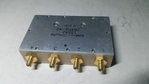 Mini Circuits ZB4PD 42 4-Way 1700 - 4200 MHz SMA DC Pass Power Splitter/Combiner