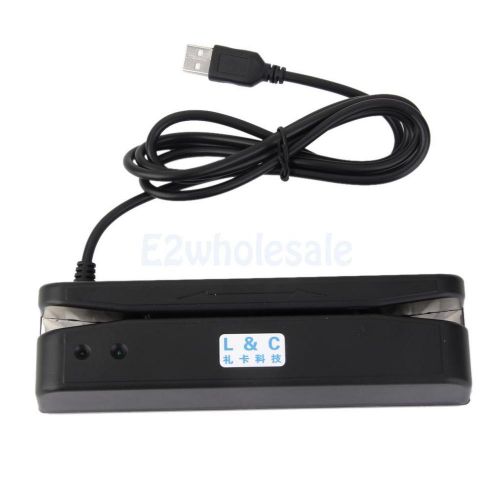 LC-402U USB 2-Track Magnetic Credit Card Reader Mini Stripe Swipe Magstripe