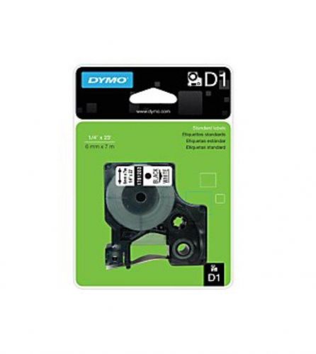 Dymo(r) d1 1761283 black-on-white tape, 0.25in. x 23ft for sale