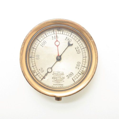 Crosby steam gage antique pressure gauge boston usa patented new york 5.5&#034; diam for sale