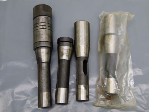 4 TOOL HOLDERS WITH R8 SHANK FOR MILLING MACHINE MACHINIST TOOLING