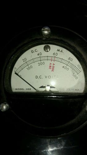 WWII panel meter gauge Marian DC volts 0-100 &amp; 0-500 radio militaty