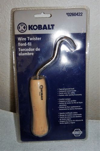 Kobalt wire twister rebar fastener tapered ground hook contoured wood handle for sale