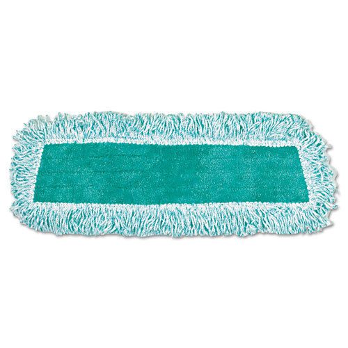 Standard microfiber dust mop with fringe, cut-end, 18 x 5, green, 12/carton for sale