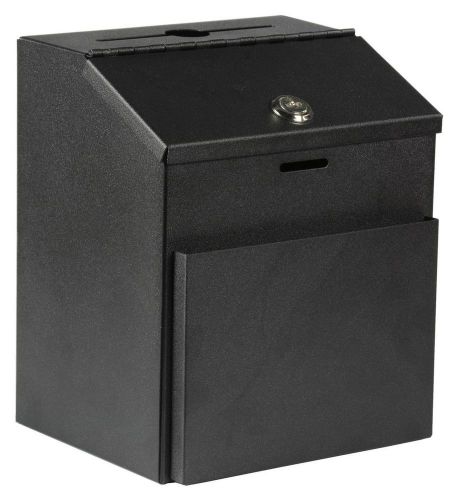 Displays2go Suggestion Box with Lock for Wall Mount or Tabletop Use Locking H...