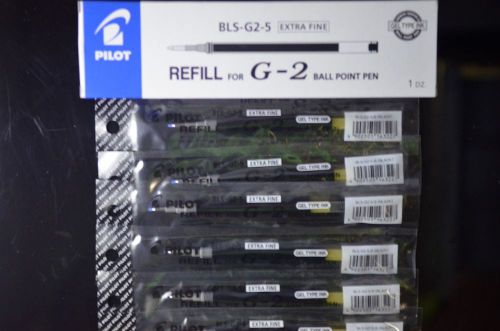 Pilot G2 Refill 0.5mm roller gel ink ball pen Black BLS-G2-5 12pcs