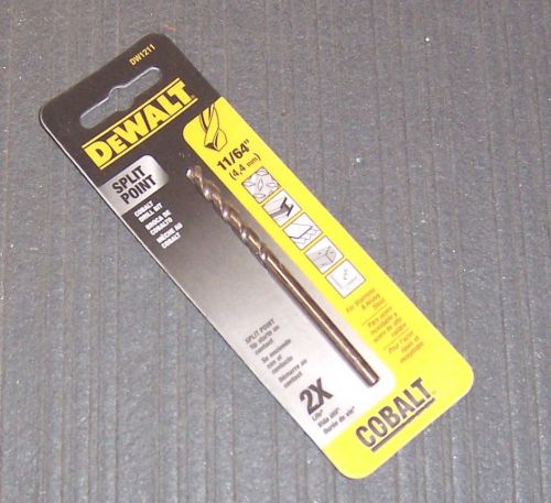 Dewalt dw1211 11/64&#034; cobalt split point twist drill bit for sale