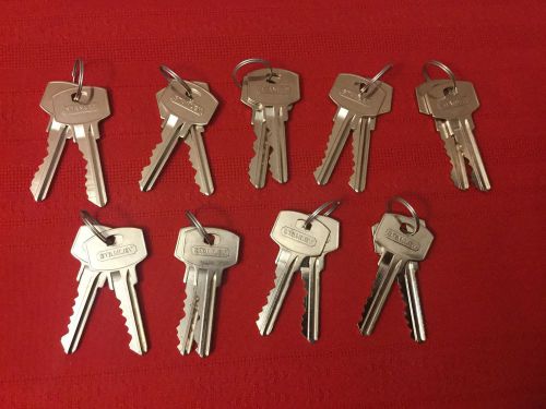 9 Sets of Factory Cut  Stanley S Keys 6 Pin