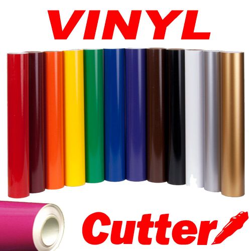 24&#034; x 10FT Gloss Cherry Red Cutting Vinyl Plotter Adhesive Film Like Oracal 3M