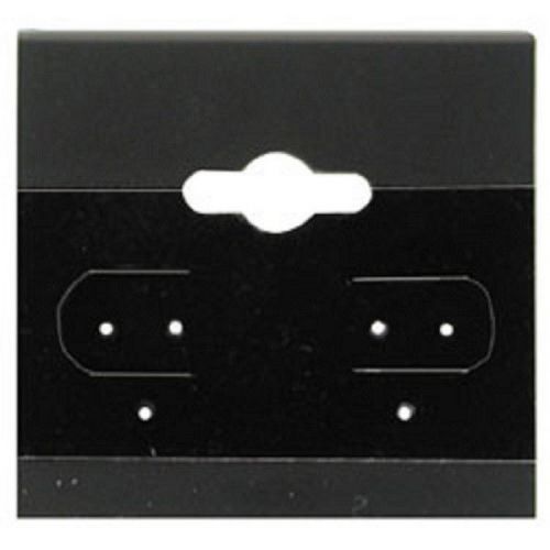 Wholesale lot of 12 100 pcs Earring Display Hanging Cards 2 x 2 Black