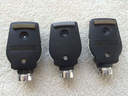 Welch Allyn 3.5 Volt Ophthalmoscope Heads REF 11610 (3 HEADS FOR PARTS)