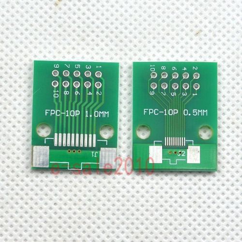 5pcs FFC/FPC 10 Pin 1mm 0.5mm to 2.54mm DIP PCB Board Converter Double Side F90