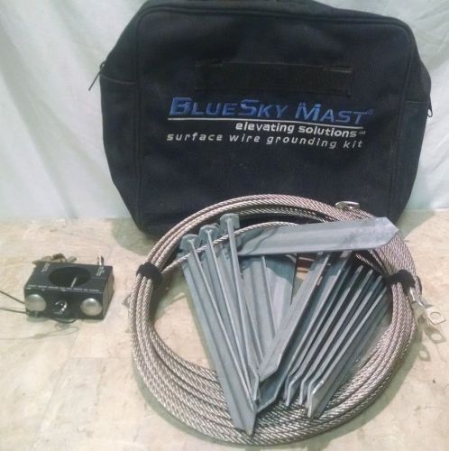 Blue Sky Mast Antenna Guy Wire and Grounding Kit stakes wire ground rod
