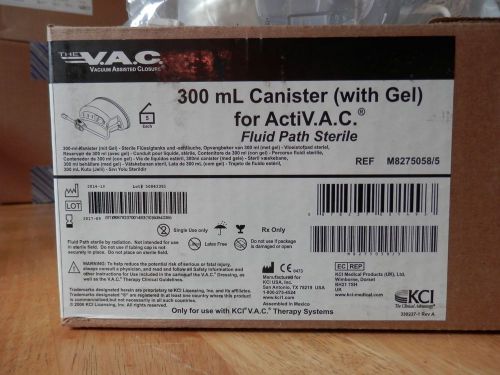 KCL V.A.C. 300ml canister (with gel)for ActiVAC M8275085-5 canisters per box