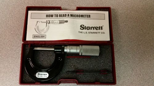 STARRETT T436.1 XFL-1&#034; Outside Micrometer Friction Thimble Lock Nut Carbide Face