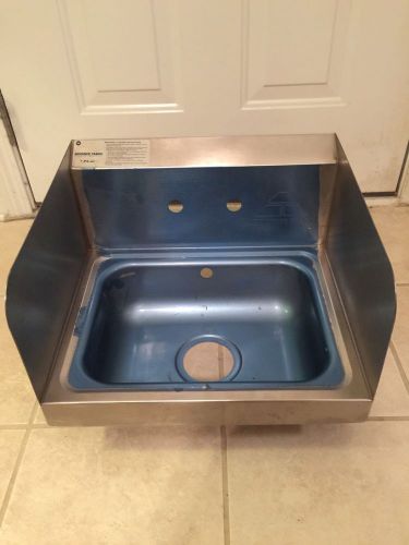 Advance tabco 7-ps-40 hand sink with side splash guards- 17 1/4&#034; x 15 1/4&#034; for sale