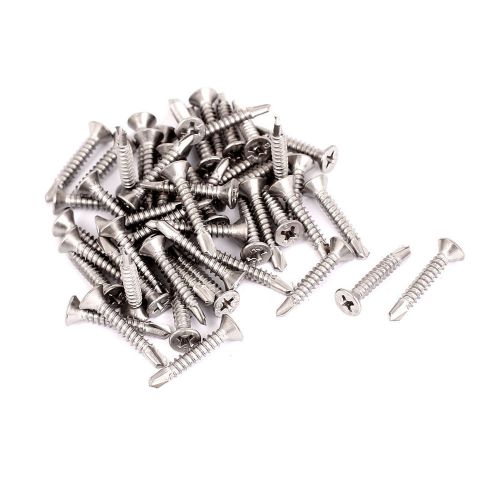 50pcs m4.2 x 25mm crosshead phillips flat head countersunk self drilling screws for sale