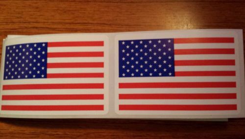 Lot Of 26-  2&#034; x 3&#034; U.S.A./American Flag Stickers/Labels