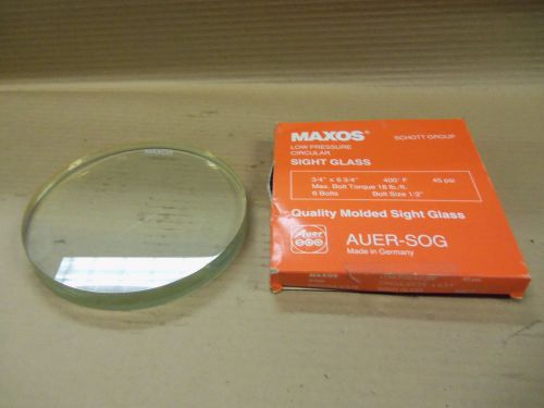 New Maxos 8488 19499 Sight Glass 3/4&#034; X 6 3/4&#034; 45 PSI Aver-Sog
