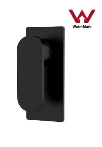 MATT BLACK ECCO Oval Bathroom Shower Bath Wall Flick Mixer Tap Faucet