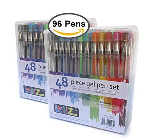 NEW LolliZ Gel Pens | 96 Gel Pen Set - 2 Packs of 48 pens each.