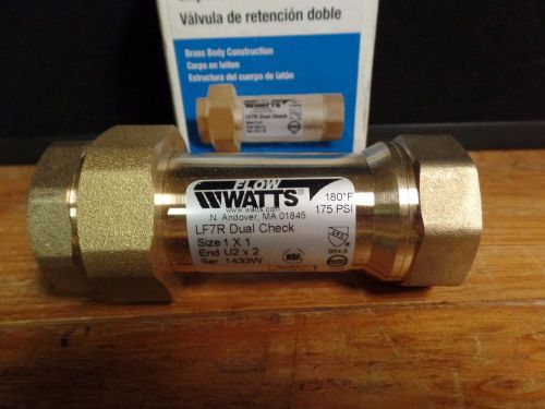 Watts lf7r-u2-2 lead free dual check valve ~ 1&#034; x 1&#034; ~ lf7r 175 psi ~ brass for sale