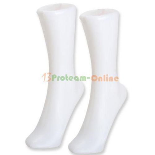 2PCS Female Women Foot Sock Sox Display Mold Short Stocking Mannequin White New