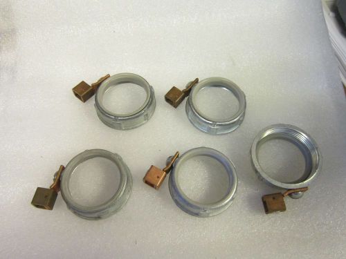 1-1/2&#034;insulated metal grounding bushings (lot of 5) for sale