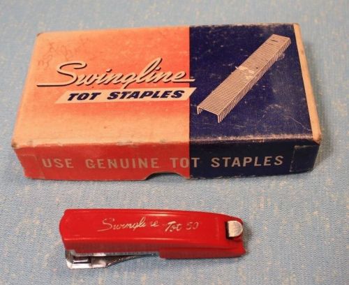 Vintage Swingline Tot 50 Stapler with Chisel Point 4 1/2 boxes of 1000 Staples