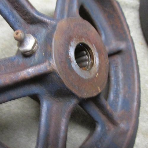 8.5&#034; Cast Iron/Rubber Wheels Hit Miss Cart Industrial Steam Punk **FREE SHIPPING
