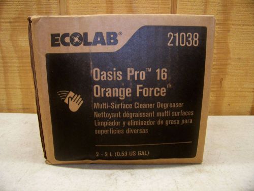 Ecolab Oasis Pro 16 Orange Force Multi-Surface Cleaner Degreaser 2 2L Bags